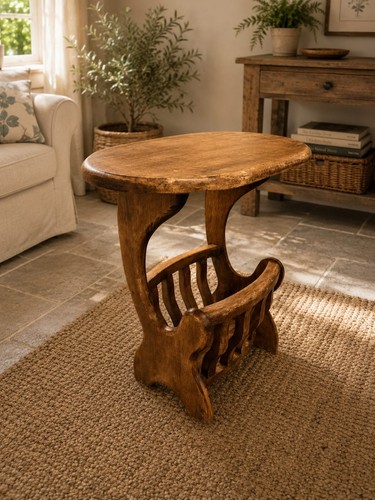 Vintage solid oak magazine - vintage,