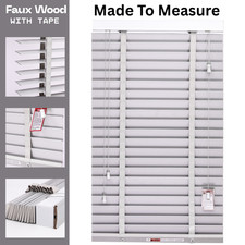 Grey faux wood venetian wooden - wood,