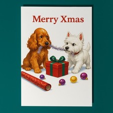 West Terrier Spaniel Dogs Duo