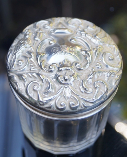 Antique sterling silver topped - antique,