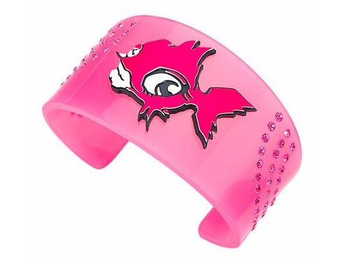 Punky fish pink bangle with - fish,