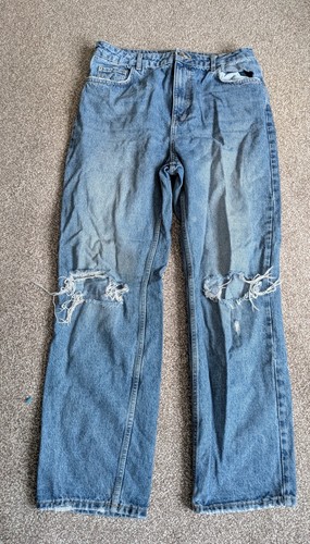 Ladies blue denim ripped - , jeans