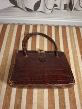 Vintage Faux Croc Leather Box
