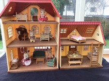 Sylvanian Families Cedar Terrace With Cosy Cottage Bundle