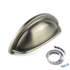 Pewter Cup Kitchen Cabinet Door Handles Cupboard Drawer Bedroom Furniture Pull