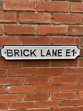 BRICK LANE E1 Vintage Style LONDON Road Street Sign SOLID METAL