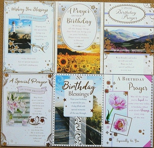 Religious birthday cards - 6,