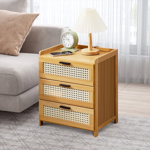 Rattan bedside table drawers - 3,