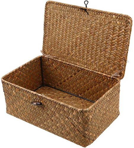 Wicker storage basket woven - storage,