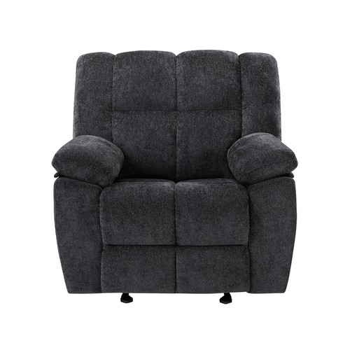 Black glider recliner - black,