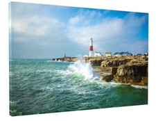 STUNNING LIGHTHOUSE SEA BEACH CANVAS PICTURE WALL ART 