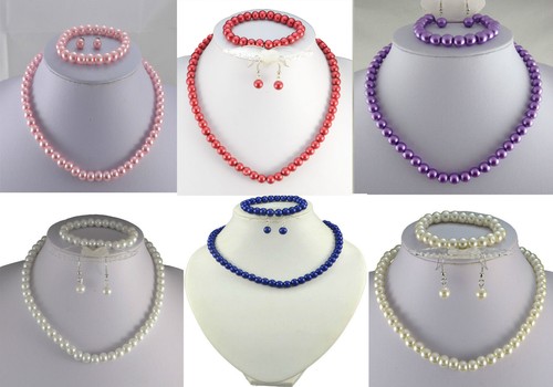 Wedding faux pearl necklace - pearl,