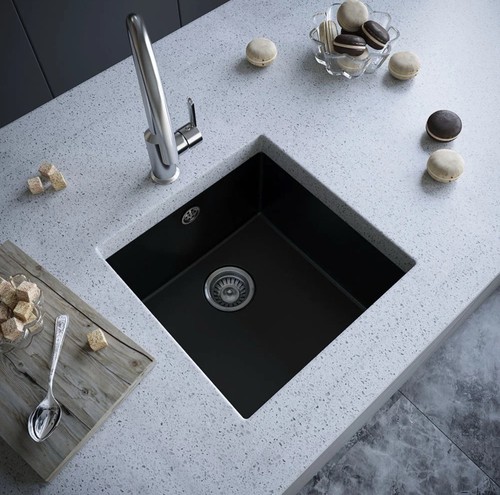 Matt black inset undermount - matt, inset/undermount