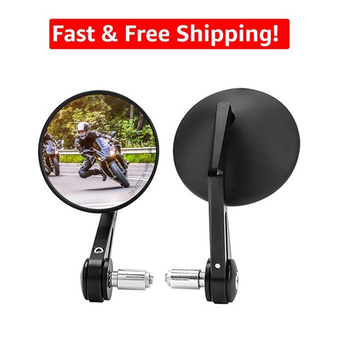 Sleek black handlebar mirrors - black,