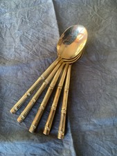 Vintage 5 pieces brass bamboo