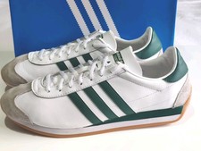 ADIDAS *COUNTRY OG (IF2856) WHITE GREEN MENS LEATHER TRAINERS UK 10.5 EU 45 1/3