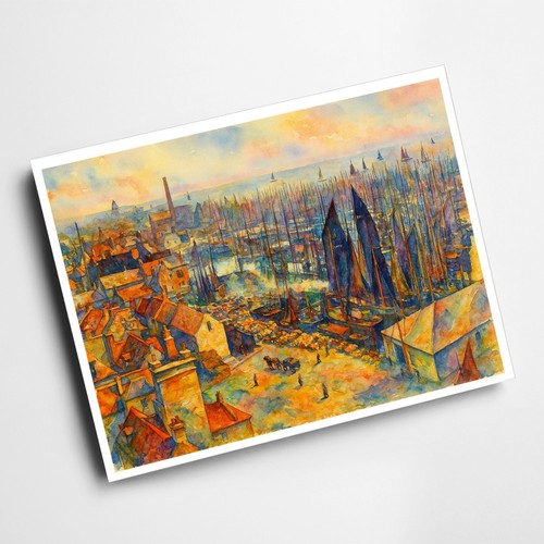 Print fraserburgh harbour - -,