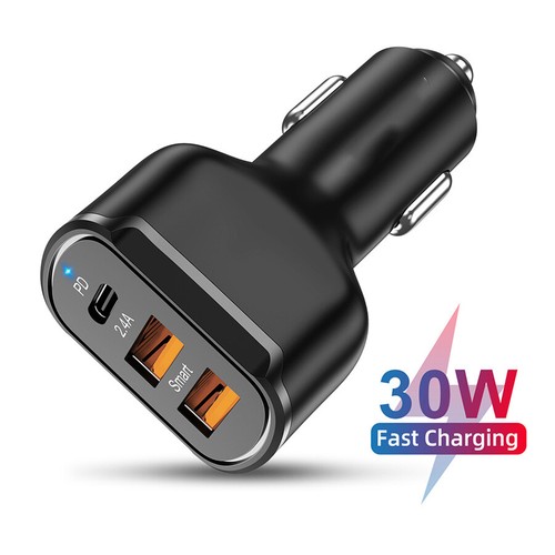 Dual usb type car charger - pd,