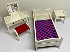 VINTAGE LUNDBY DOLLSHOUSE SINGLE BEDROOM SET 16TH SCALE
