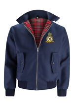 RAF Regiment, Mens Harrington Jacket With Tartan Lining Classic Bomber Jacket