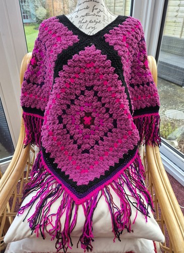 Handmade crochet poncho - crochet,