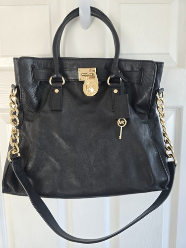 Michael kors black leather - black,