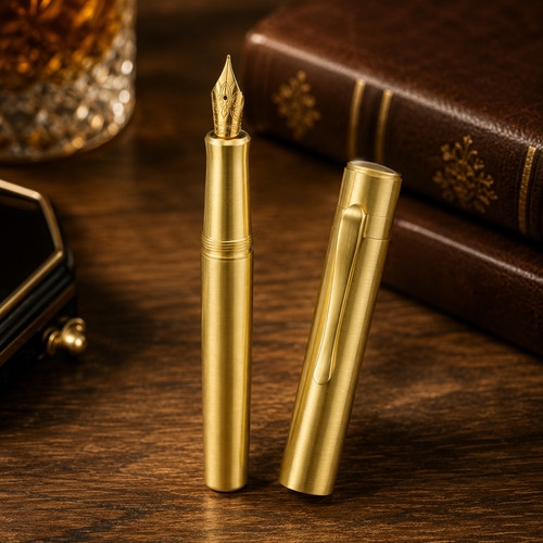 Brass fountain pen m nib - pen, ef