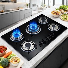 Gas Hob 5 Burners Black