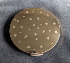 Vintage Stratton Stars Compact Gold Tone Mirror Make up case rare design 