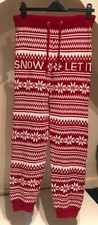 New Look Size medium Christmas let it snow wool lounge pants