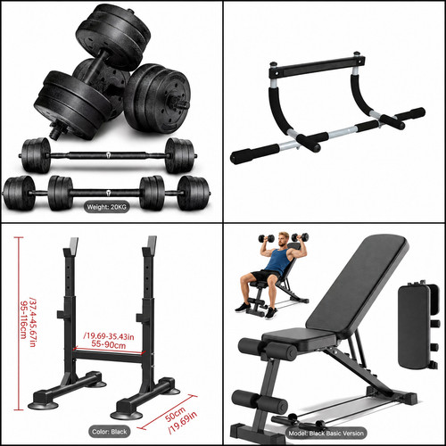 Complete compact home gym - home,