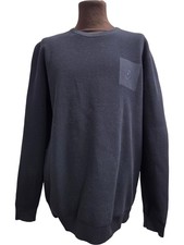 Dissident Waffle Knit Jumper Crew Neck Black XXL T2510 JSR191