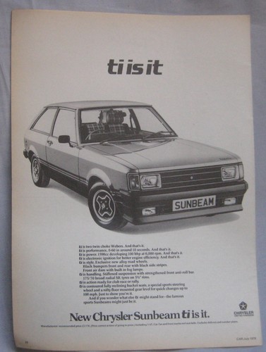 1979 chrysler sunbeam - 1979, ti