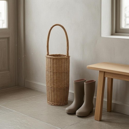 Woven wicker umbrella - wicker,