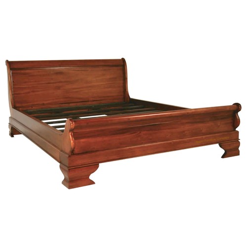 Mahogany sleigh bed - sleigh,