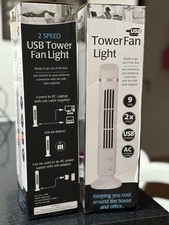 Genuine Prem-i-Air White Portable Tall Standing Cold Air Tower Fan with Timer