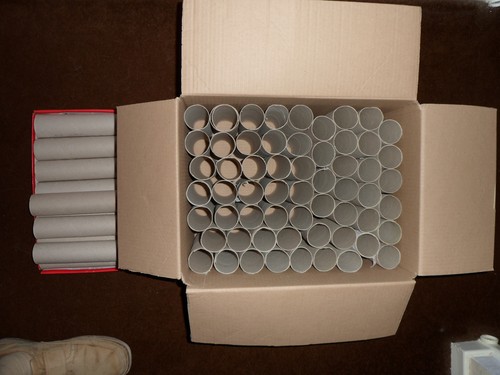 100 cardboard tubes - 100, empty