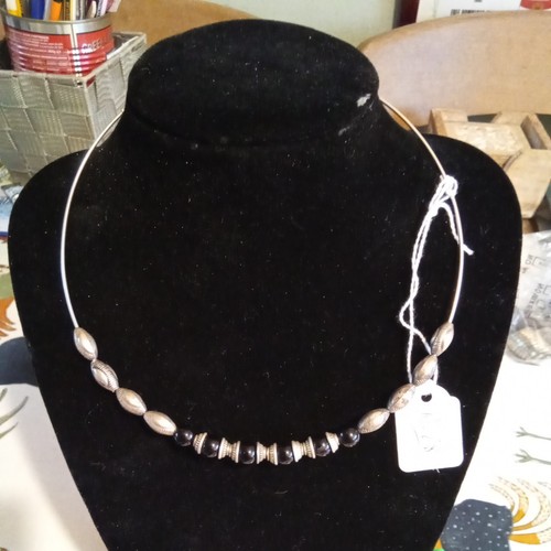 925 silver hoop necklace - , with