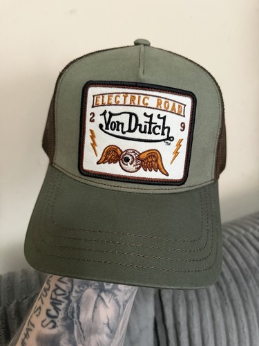Khaki von dutch block logo - dutch,