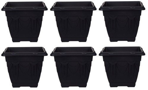 Black square venetian pot - 6,
