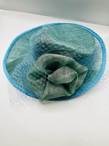 Turquoise teal sculptured rose - teal,