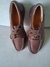 Men's Brown Leather Shoes Never Worn Size 8 Leather Soles Made In Italy