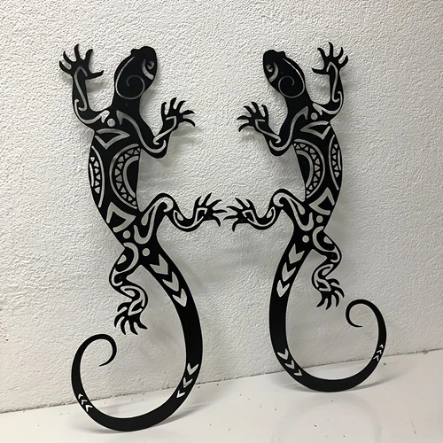 Iron gecko wall - gecko,