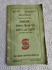 Singer 29K71 & 29K73 Free-Arm Leather Patcher Instruction