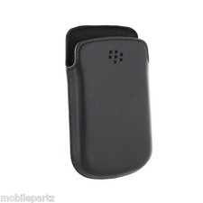 Genuine Official BlackBerry 9900 Black Leather Pocket Pouch Case HDW-38844-001