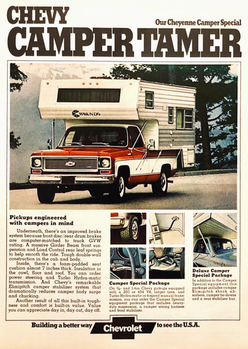 1973 chevy cheyenne - chevy, camper