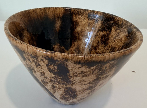 Handmade ceramic bowl brown - ceramic,