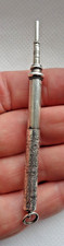 VICTORIAN SOLID SILVER BRIGHT CUT TELESCOPIC PROPELLING PENCIL