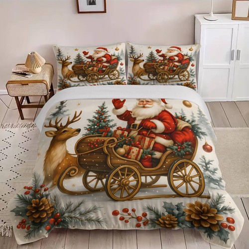 Santa claus sleigh red - sleigh, suit