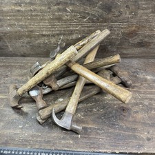 JOB LOT: MIXED WOOD HANDLED  HAMMERS. CARPENTRY/WORKSHOP/RESALE